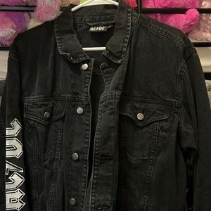 2/$50 NWOT AC/DC Black denim jacket